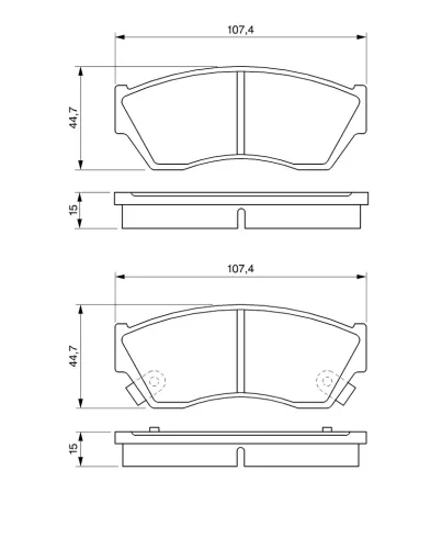 Bremsbelagsatz, Scheibenbremse BOSCH 0 986 493 340 Bild Bremsbelagsatz, Scheibenbremse BOSCH 0 986 493 340