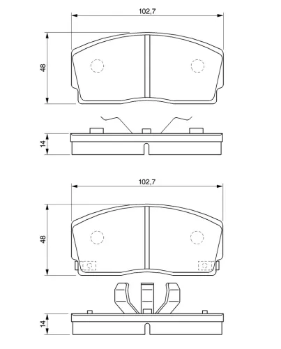 Bremsbelagsatz, Scheibenbremse Vorderachse BOSCH 0 986 493 390 Bild Bremsbelagsatz, Scheibenbremse Vorderachse BOSCH 0 986 493 390
