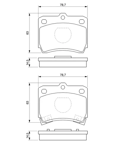Bremsbelagsatz, Scheibenbremse Vorderachse BOSCH 0 986 493 550 Bild Bremsbelagsatz, Scheibenbremse Vorderachse BOSCH 0 986 493 550