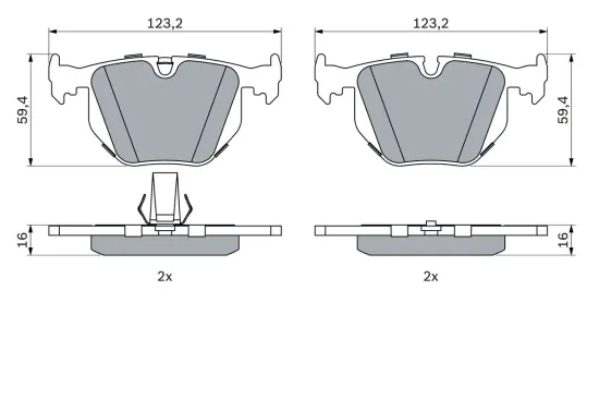 Bremsbelagsatz, Scheibenbremse BOSCH 0 986 494 006 Bild Bremsbelagsatz, Scheibenbremse BOSCH 0 986 494 006