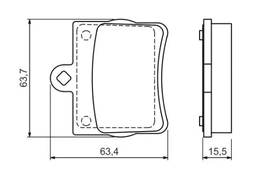 Bremsbelagsatz, Scheibenbremse BOSCH 0 986 494 017 Bild Bremsbelagsatz, Scheibenbremse BOSCH 0 986 494 017