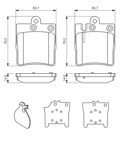Bremsbelagsatz, Scheibenbremse BOSCH 0 986 494 022 Bild Bremsbelagsatz, Scheibenbremse BOSCH 0 986 494 022