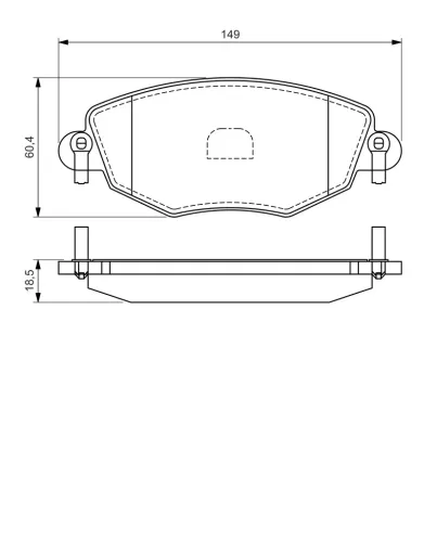 Bremsbelagsatz, Scheibenbremse BOSCH 0 986 494 026 Bild Bremsbelagsatz, Scheibenbremse BOSCH 0 986 494 026
