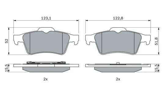 Bremsbelagsatz, Scheibenbremse BOSCH 0 986 494 032 Bild Bremsbelagsatz, Scheibenbremse BOSCH 0 986 494 032