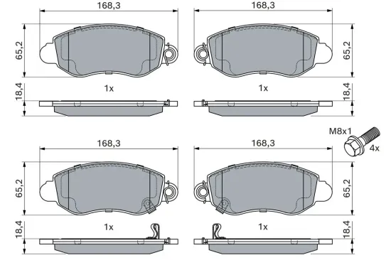 Bremsbelagsatz, Scheibenbremse BOSCH 0 986 494 047 Bild Bremsbelagsatz, Scheibenbremse BOSCH 0 986 494 047