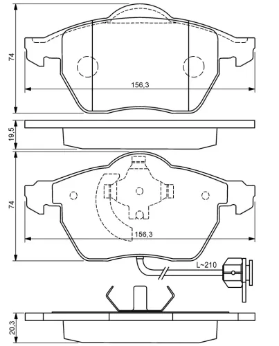 Bremsbelagsatz, Scheibenbremse BOSCH 0 986 494 050 Bild Bremsbelagsatz, Scheibenbremse BOSCH 0 986 494 050
