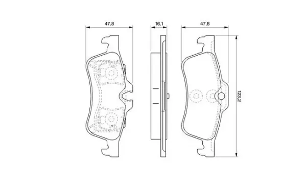 Bremsbelagsatz, Scheibenbremse Hinterachse BOSCH 0 986 494 063 Bild Bremsbelagsatz, Scheibenbremse Hinterachse BOSCH 0 986 494 063