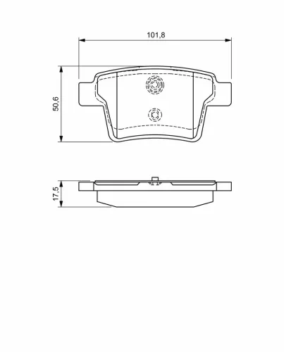 Bremsbelagsatz, Scheibenbremse Hinterachse BOSCH 0 986 494 076 Bild Bremsbelagsatz, Scheibenbremse Hinterachse BOSCH 0 986 494 076