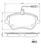 Bremsbelagsatz, Scheibenbremse BOSCH 0 986 494 098 Bild Bremsbelagsatz, Scheibenbremse BOSCH 0 986 494 098