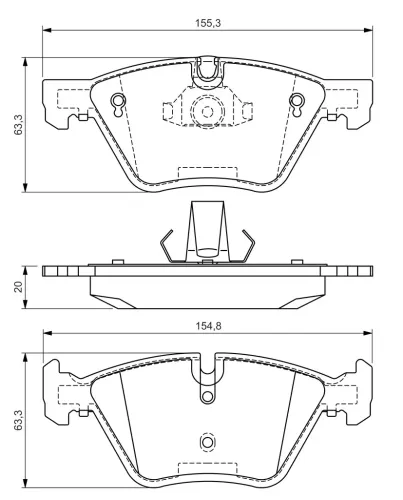 Bremsbelagsatz, Scheibenbremse Vorderachse BOSCH 0 986 494 118 Bild Bremsbelagsatz, Scheibenbremse Vorderachse BOSCH 0 986 494 118