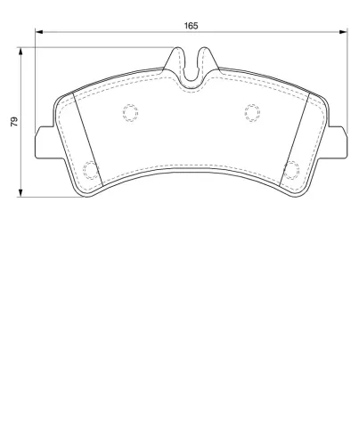 Bremsbelagsatz, Scheibenbremse Hinterachse BOSCH 0 986 494 122 Bild Bremsbelagsatz, Scheibenbremse Hinterachse BOSCH 0 986 494 122