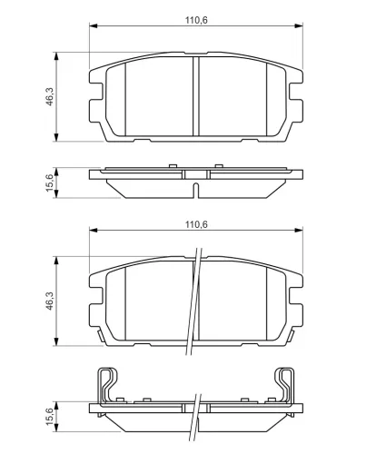 Bremsbelagsatz, Scheibenbremse Hinterachse BOSCH 0 986 494 137 Bild Bremsbelagsatz, Scheibenbremse Hinterachse BOSCH 0 986 494 137