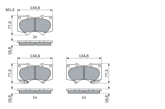 Bremsbelagsatz, Scheibenbremse BOSCH 0 986 494 153 Bild Bremsbelagsatz, Scheibenbremse BOSCH 0 986 494 153