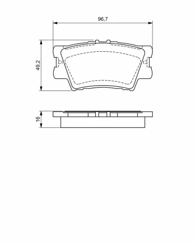 Bremsbelagsatz, Scheibenbremse BOSCH 0 986 494 154 Bild Bremsbelagsatz, Scheibenbremse BOSCH 0 986 494 154