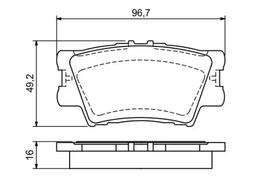 Bremsbelagsatz, Scheibenbremse BOSCH 0 986 494 154 Bild Bremsbelagsatz, Scheibenbremse BOSCH 0 986 494 154