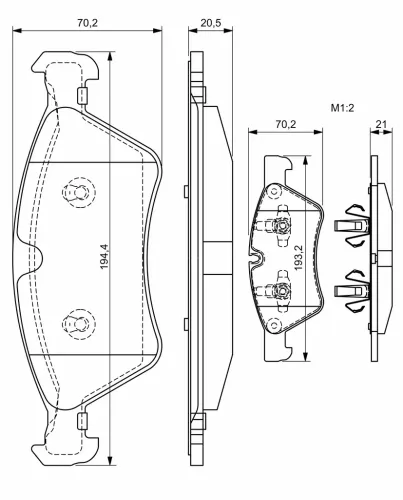 Bremsbelagsatz, Scheibenbremse BOSCH 0 986 494 165 Bild Bremsbelagsatz, Scheibenbremse BOSCH 0 986 494 165