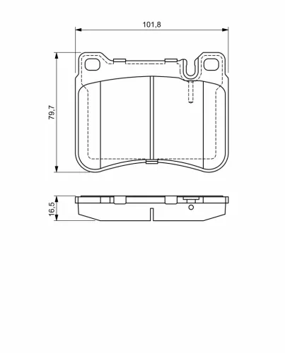 Bremsbelagsatz, Scheibenbremse BOSCH 0 986 494 166 Bild Bremsbelagsatz, Scheibenbremse BOSCH 0 986 494 166