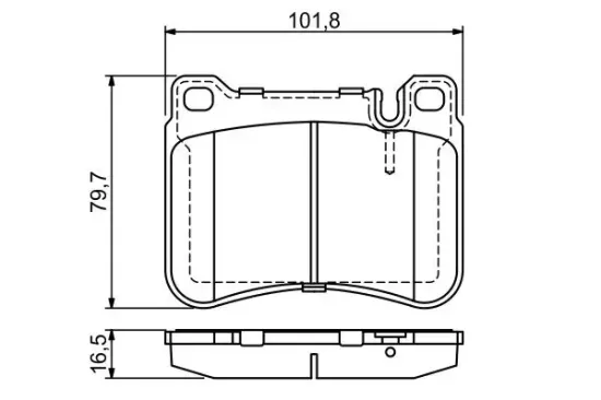 Bremsbelagsatz, Scheibenbremse BOSCH 0 986 494 166 Bild Bremsbelagsatz, Scheibenbremse BOSCH 0 986 494 166