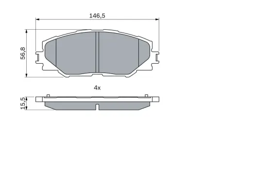 Bremsbelagsatz, Scheibenbremse BOSCH 0 986 494 174 Bild Bremsbelagsatz, Scheibenbremse BOSCH 0 986 494 174