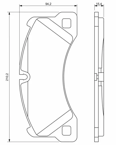 Bremsbelagsatz, Scheibenbremse BOSCH 0 986 494 206 Bild Bremsbelagsatz, Scheibenbremse BOSCH 0 986 494 206