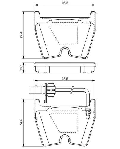 Bremsbelagsatz, Scheibenbremse BOSCH 0 986 494 216 Bild Bremsbelagsatz, Scheibenbremse BOSCH 0 986 494 216