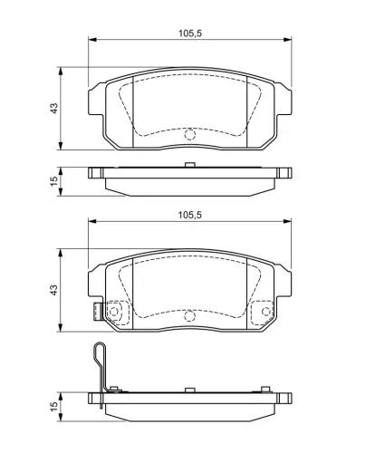 Bremsbelagsatz, Scheibenbremse BOSCH 0 986 494 223 Bild Bremsbelagsatz, Scheibenbremse BOSCH 0 986 494 223