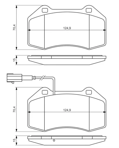 Bremsbelagsatz, Scheibenbremse BOSCH 0 986 494 228 Bild Bremsbelagsatz, Scheibenbremse BOSCH 0 986 494 228
