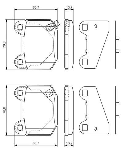 Bremsbelagsatz, Scheibenbremse Hinterachse BOSCH 0 986 494 229 Bild Bremsbelagsatz, Scheibenbremse Hinterachse BOSCH 0 986 494 229