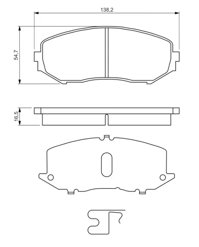 Bremsbelagsatz, Scheibenbremse Vorderachse BOSCH 0 986 494 241 Bild Bremsbelagsatz, Scheibenbremse Vorderachse BOSCH 0 986 494 241