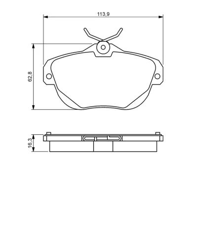 Bremsbelagsatz, Scheibenbremse Hinterachse BOSCH 0 986 494 243 Bild Bremsbelagsatz, Scheibenbremse Hinterachse BOSCH 0 986 494 243