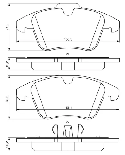 Bremsbelagsatz, Scheibenbremse BOSCH 0 986 494 246 Bild Bremsbelagsatz, Scheibenbremse BOSCH 0 986 494 246