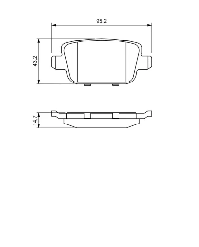 Bremsbelagsatz, Scheibenbremse Hinterachse BOSCH 0 986 494 247 Bild Bremsbelagsatz, Scheibenbremse Hinterachse BOSCH 0 986 494 247