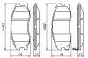 Bremsbelagsatz, Scheibenbremse BOSCH 0 986 494 250 Bild Bremsbelagsatz, Scheibenbremse BOSCH 0 986 494 250