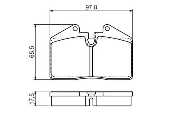 Bremsbelagsatz, Scheibenbremse BOSCH 0 986 494 267 Bild Bremsbelagsatz, Scheibenbremse BOSCH 0 986 494 267