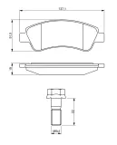 Bremsbelagsatz, Scheibenbremse Vorderachse BOSCH 0 986 494 270