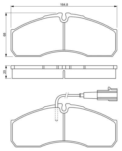 Bremsbelagsatz, Scheibenbremse BOSCH 0 986 494 278 Bild Bremsbelagsatz, Scheibenbremse BOSCH 0 986 494 278