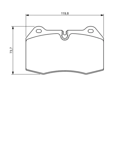 Bremsbelagsatz, Scheibenbremse Vorderachse BOSCH 0 986 494 282 Bild Bremsbelagsatz, Scheibenbremse Vorderachse BOSCH 0 986 494 282