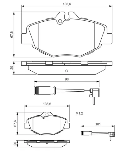 Bremsbelagsatz, Scheibenbremse BOSCH 0 986 494 285 Bild Bremsbelagsatz, Scheibenbremse BOSCH 0 986 494 285
