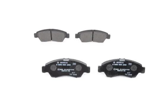 Bremsbelagsatz, Scheibenbremse BOSCH 0 986 494 299 Bild Bremsbelagsatz, Scheibenbremse BOSCH 0 986 494 299