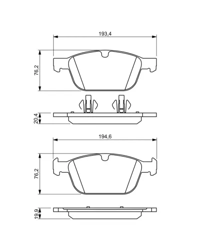 Bremsbelagsatz, Scheibenbremse BOSCH 0 986 494 305 Bild Bremsbelagsatz, Scheibenbremse BOSCH 0 986 494 305