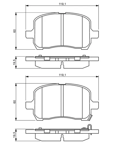 Bremsbelagsatz, Scheibenbremse Vorderachse BOSCH 0 986 494 306 Bild Bremsbelagsatz, Scheibenbremse Vorderachse BOSCH 0 986 494 306
