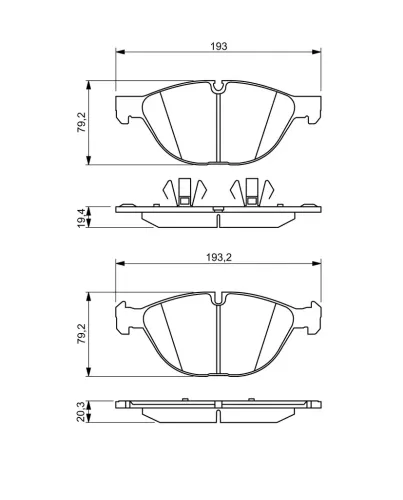 Bremsbelagsatz, Scheibenbremse Vorderachse BOSCH 0 986 494 307 Bild Bremsbelagsatz, Scheibenbremse Vorderachse BOSCH 0 986 494 307