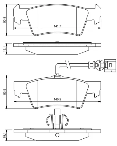 Bremsbelagsatz, Scheibenbremse BOSCH 0 986 494 309 Bild Bremsbelagsatz, Scheibenbremse BOSCH 0 986 494 309