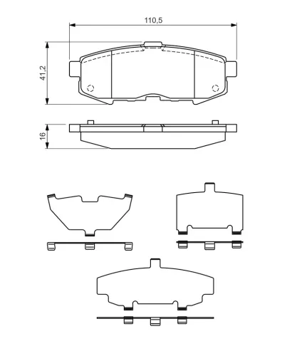 Bremsbelagsatz, Scheibenbremse BOSCH 0 986 494 319 Bild Bremsbelagsatz, Scheibenbremse BOSCH 0 986 494 319
