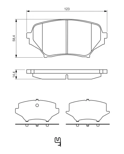 Bremsbelagsatz, Scheibenbremse Vorderachse BOSCH 0 986 494 322 Bild Bremsbelagsatz, Scheibenbremse Vorderachse BOSCH 0 986 494 322