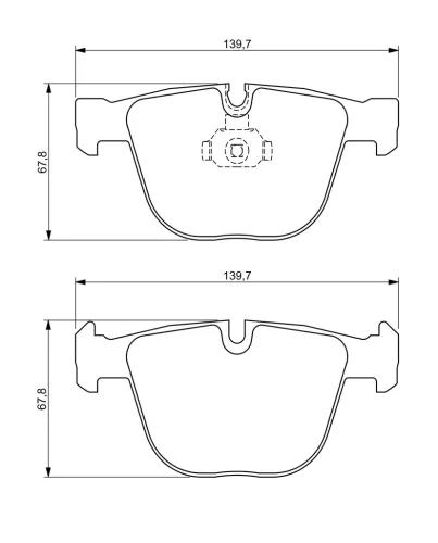 Bremsbelagsatz, Scheibenbremse Hinterachse BOSCH 0 986 494 325 Bild Bremsbelagsatz, Scheibenbremse Hinterachse BOSCH 0 986 494 325