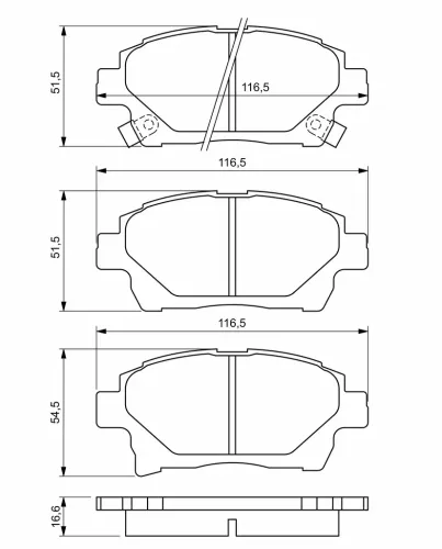 Bremsbelagsatz, Scheibenbremse Vorderachse BOSCH 0 986 494 333 Bild Bremsbelagsatz, Scheibenbremse Vorderachse BOSCH 0 986 494 333