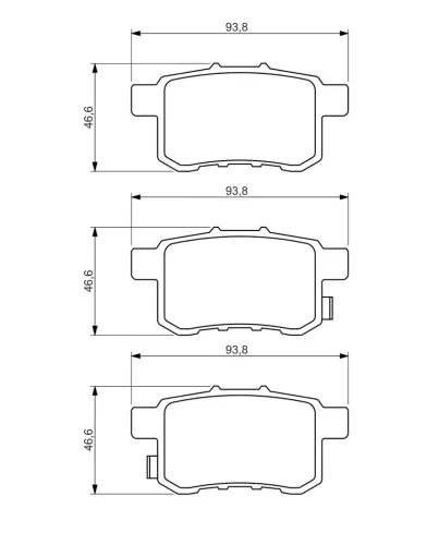Bremsbelagsatz, Scheibenbremse Hinterachse BOSCH 0 986 494 338 Bild Bremsbelagsatz, Scheibenbremse Hinterachse BOSCH 0 986 494 338