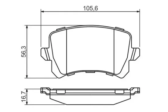 Bremsbelagsatz, Scheibenbremse BOSCH 0 986 494 344 Bild Bremsbelagsatz, Scheibenbremse BOSCH 0 986 494 344