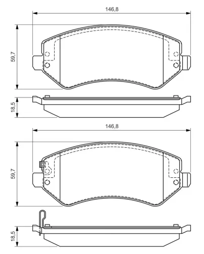 Bremsbelagsatz, Scheibenbremse Vorderachse BOSCH 0 986 494 357 Bild Bremsbelagsatz, Scheibenbremse Vorderachse BOSCH 0 986 494 357